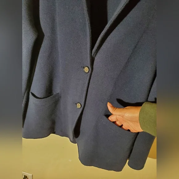 J.crew Merino Wool Sweater Blazer Size M - Picture 8 of 11